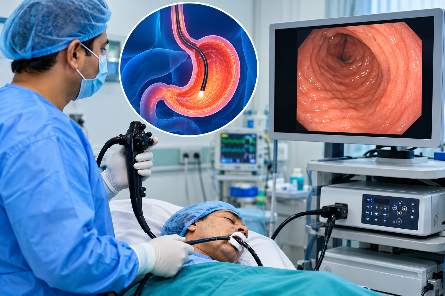Care team during a clinical procedure